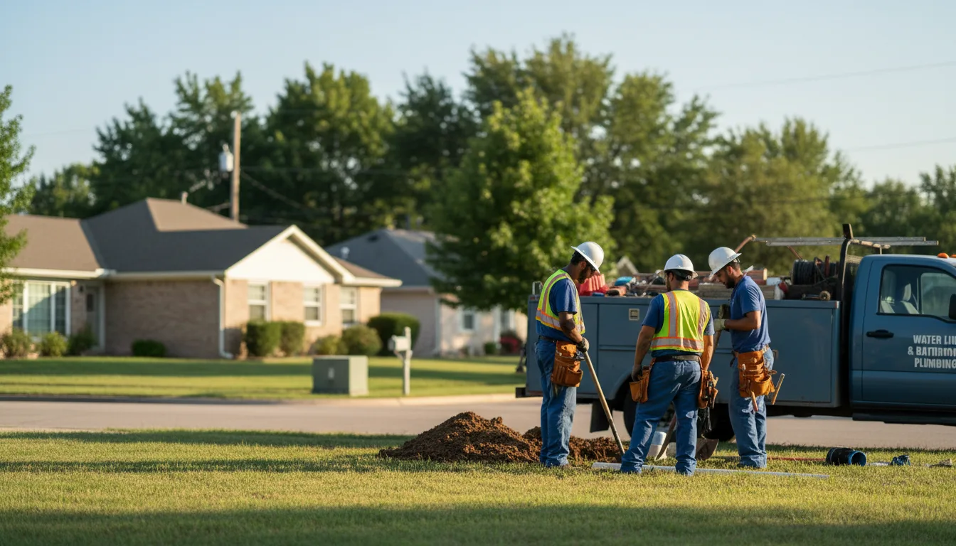 Residential water line and bathroom plumbing service in Forman, ND